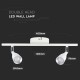 Lampa led montaj perete 9w 4000k alb neutru - alb