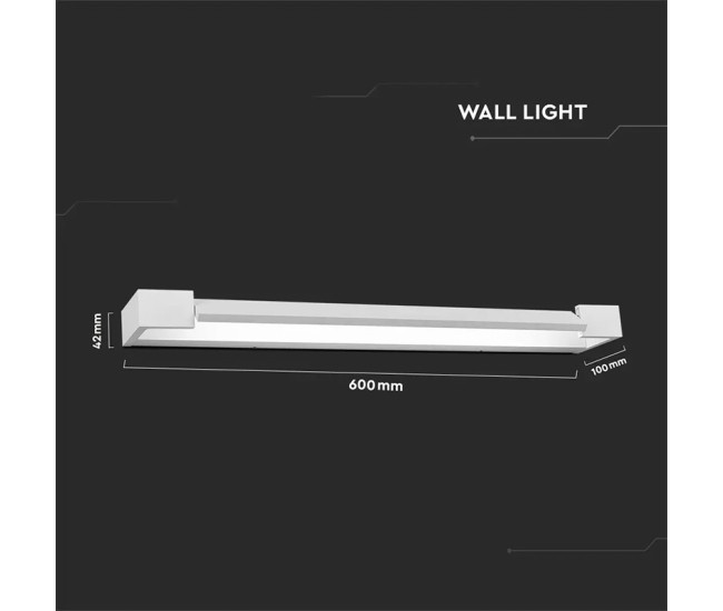 Lampa led montaj perete ip44 18w 4000k alb neutru