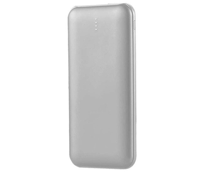 Power bank 10000mah cu cablu 30cm tip c  -  argintiu