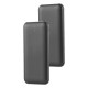 Power bank 10000mah cu cablu 30cm tip c  -  negru