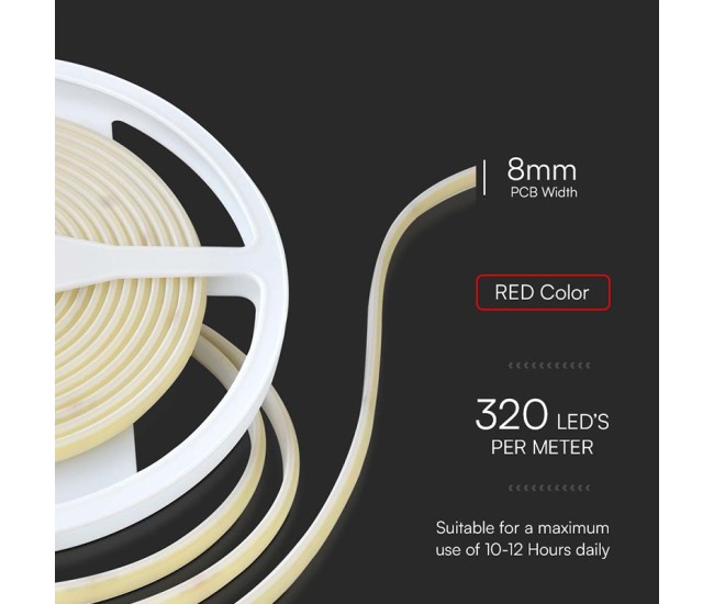 Banda led cob 24v rosu ip67