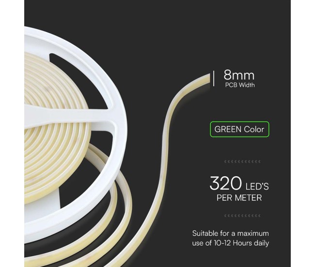 Banda led cob 24v verde ip67