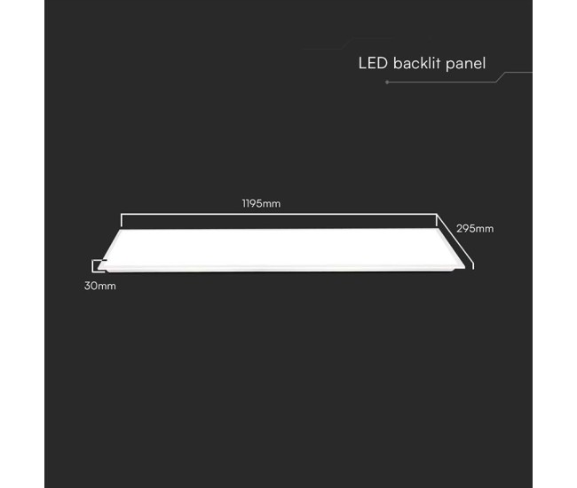 Panou led incorporabil 40w 120x30cm 4000k alb neutru