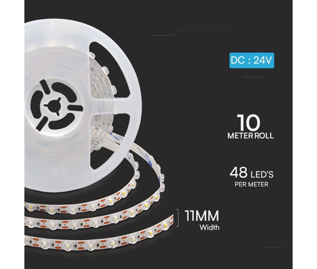 Banda led sm2835 24v 16.5w/m 4000k ip20 5m