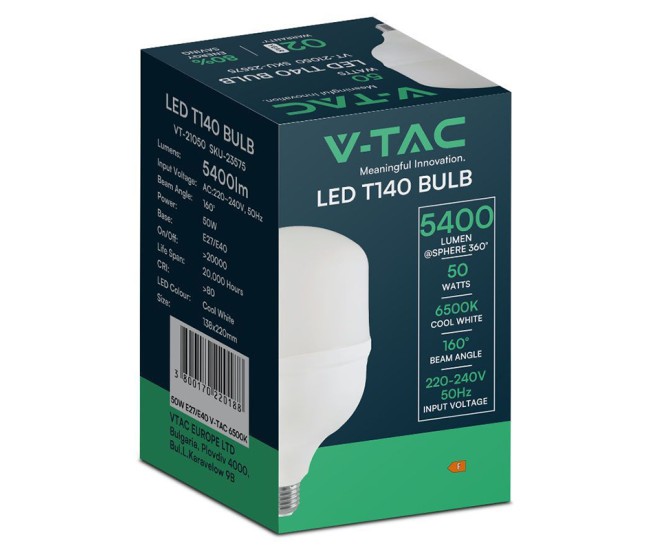 Bec led t140 e27/e40 50w 4000k alb neutru