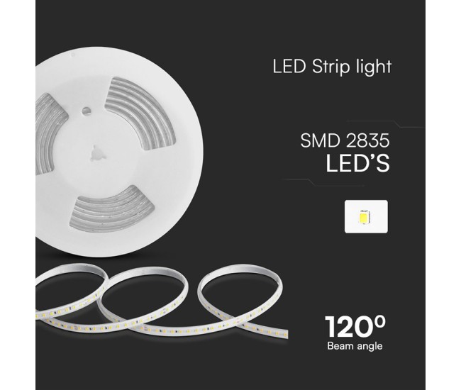 Banda led smd 2835 10.5w/m 220-240v ip65 3000k rola 10m