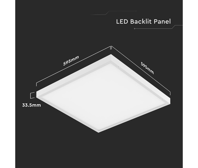 Panou led 36w 2in1 60cm x 60cm 4000lm 6500k alb rece