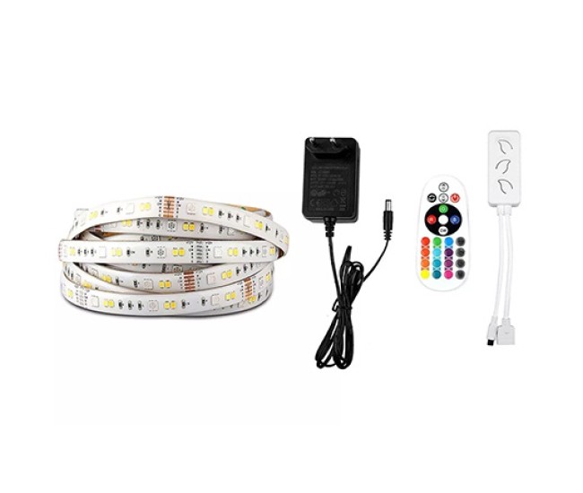 Kit banda led smart smd5050 54led/m rgb+ww+dw+cw 12v ip65 5m