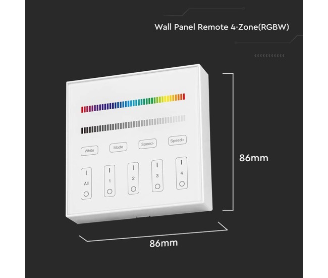 Controller banda led rgb + alb 4 zone wi-fi - alb