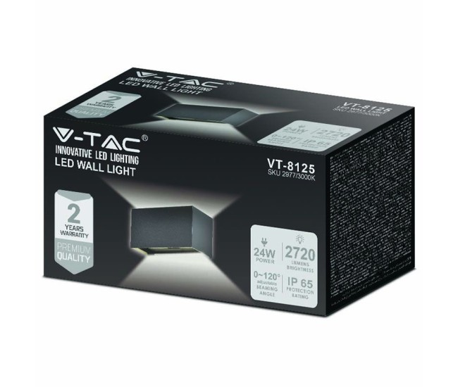 Lampa led 24w 4000k alb neutru ip65 - negru