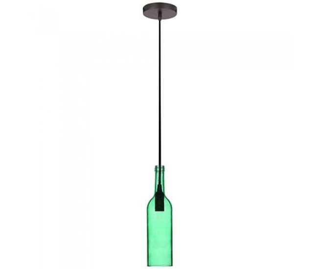 Pendul tavan model sticla vin culoare verde