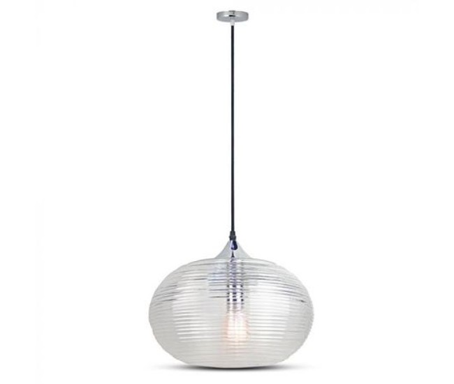 Pendul tavan 35cm sticla trasnparenta - diamond