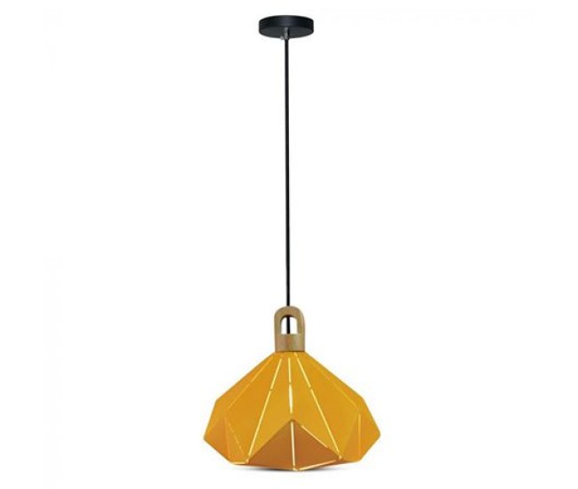 Pendul tavan soclu e27 32cm x 27cm - galben