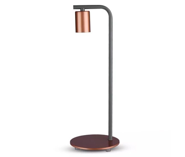 Lampa birou soclu e27 - bronz rosu