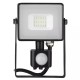 Reflector led smd 10w 4000k ip65 cu senzor miscare - negru