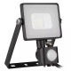 Reflector led smd 10w 4000k ip65 cu senzor miscare - negru