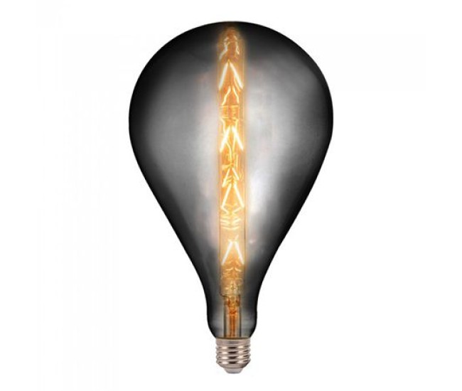 Bec led g165 e27 8w cu filament 2200k alb cald model smoky