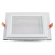 Panou led patrat incorporabil 6w 6400k alb rece, sticla