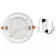 Panou led rotund incorporabil 18w 4000k alb neutru, sticla