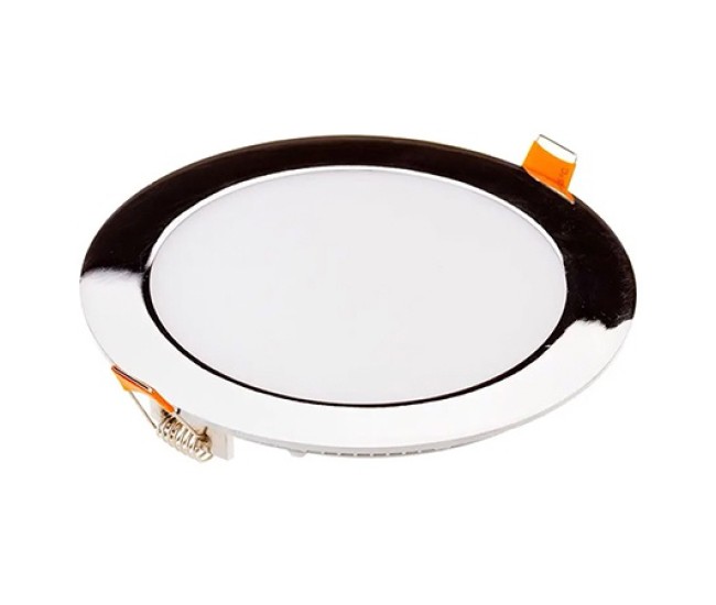 Panou led slim rotund 18w 4000k - crom