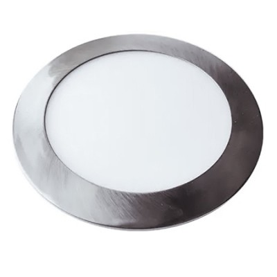 Panou led slim rotund 24w 4000k - nickel