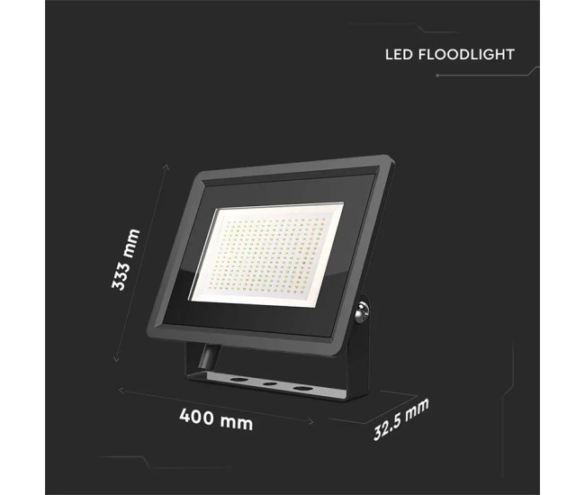 Reflector led smd 200w 4000k ip65 - negru