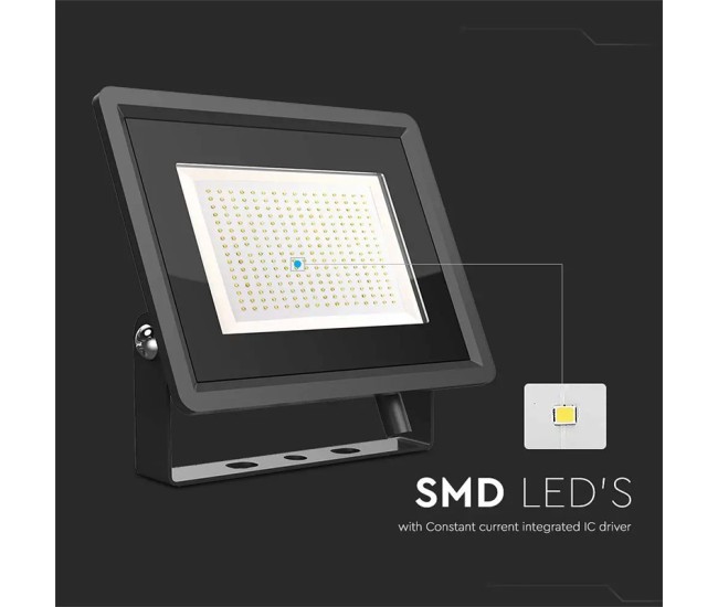 Reflector led smd 200w 4000k ip65 - negru