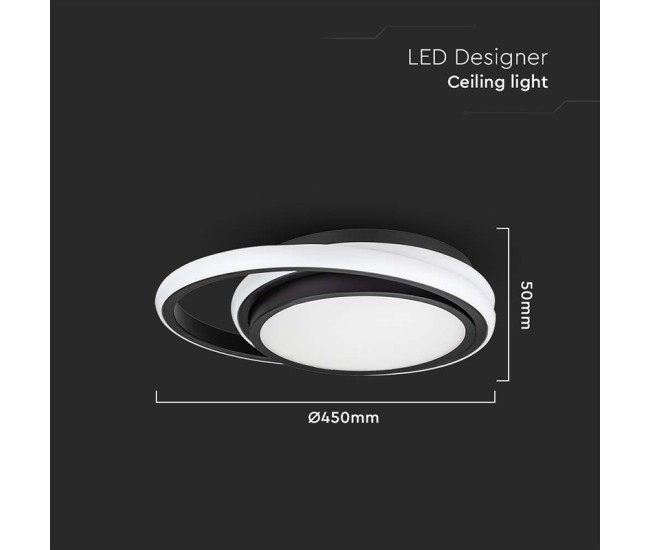 Corp iluminat led 38w 3in1 - negru