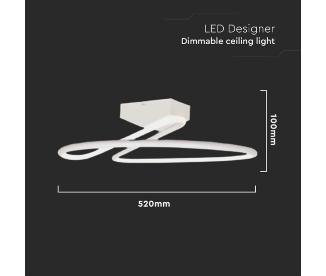 Candelabru led 43w 4000k 52x22cm - alb