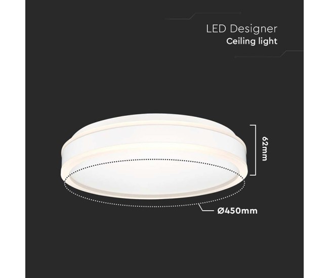 Plafoniera led 24w 3in1 - alb