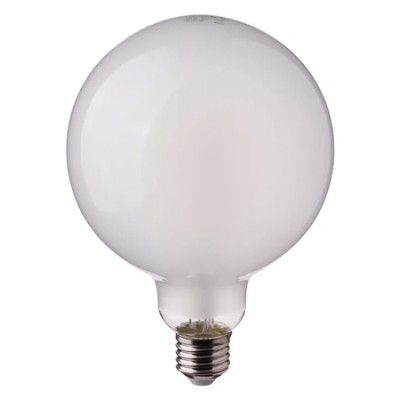 Bec led g95 e27 7w cu filament 6400k alb rece sticla mata