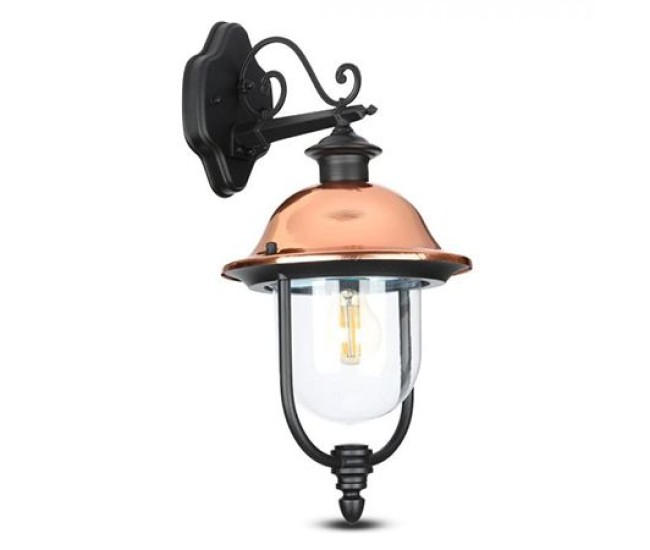 Lampa de gradina montaj perete soclu e27 - negru