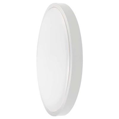 Plafoniera led 18w ip44 6500k alb rece - alb