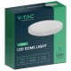 Plafoniera led 18w ip44 6500k alb rece - alb