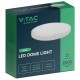 Plafoniera led 24w ip44 6500k alb rece - alb