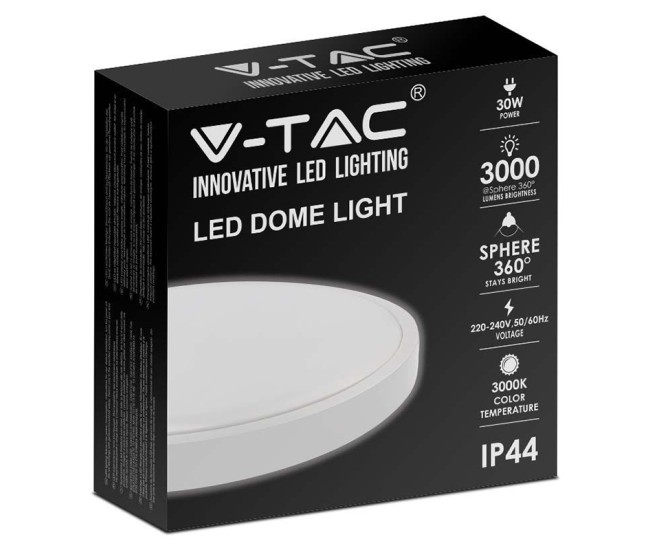 Plafoniera led 30w ip44 4000k alb neutru - alb