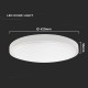 Plafoniera led 30w ip44 4000k alb neutru - alb