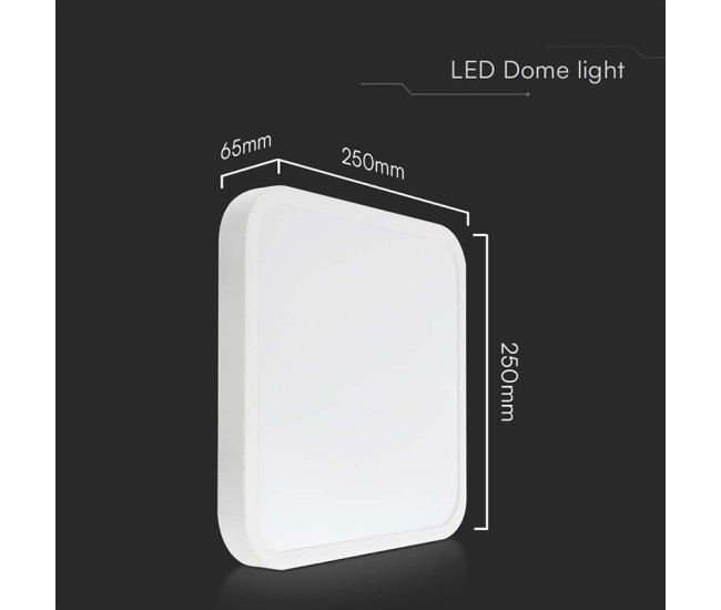 Plafoniera 18w ip44 4000k alb neutru - alb