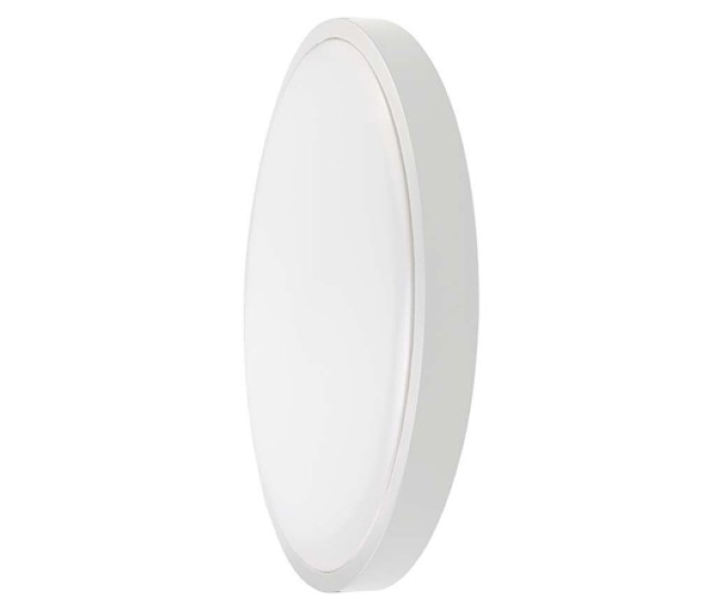 Plafoniera led 18w ip44 cu senzor 6500k alb rece - alb