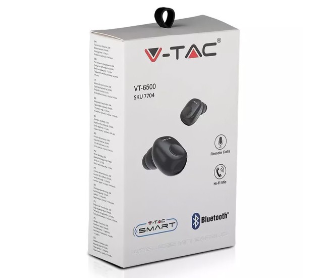 Casca bluetooth ear buds 55mah - negru