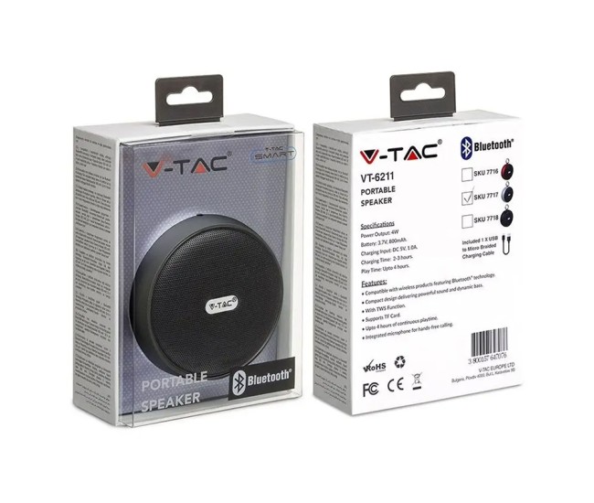 Mini boxa bluetooth portabila 4w - gri