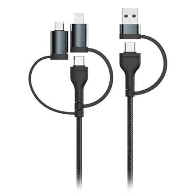 Cablu 5in1 tip c - microusb - usb - lightning 1.2m