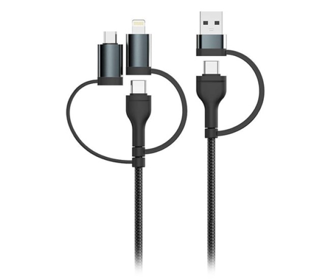 Cablu 5in1 tip c - microusb - usb - lightning 1.2m