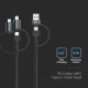 Cablu 5in1 tip c - microusb - usb - lightning 1.2m