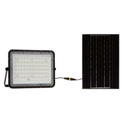 Reflector cu incarcare solara 15w 1200lm 6400k - negru