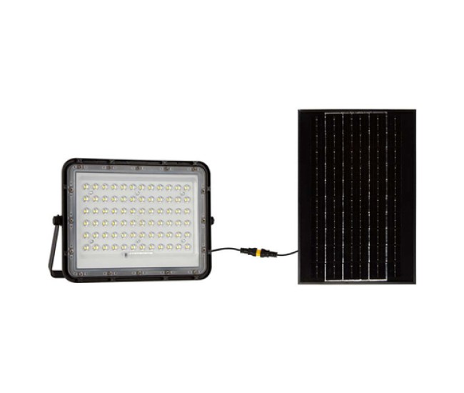 Reflector cu incarcare solara 15w 1200lm 6400k - negru