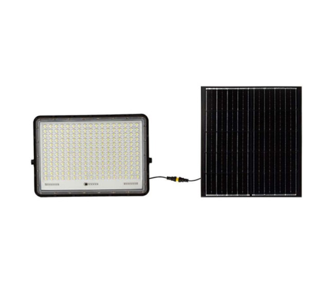 Reflector cu incarcare solara 30w 2300lm 6400k - negru