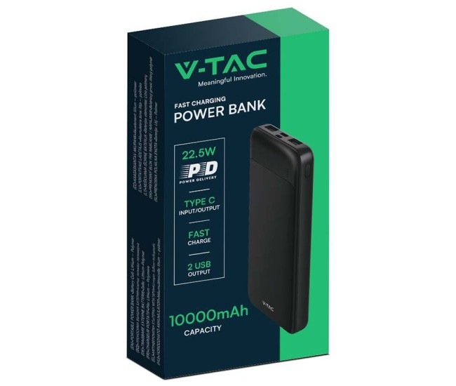 Power bank 10000mah fast charge - negru