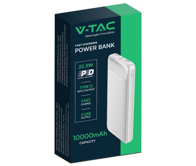 Power bank 10000mah fast charge - alb