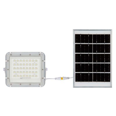 Reflector cu incarcare solara 6w 400lm 6400k - alb